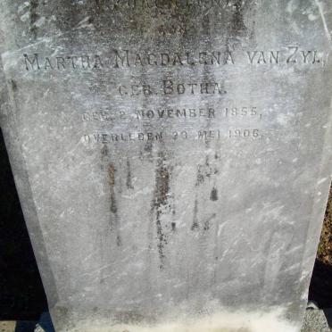ZYL Martha Magdalena, van nee BOTHA 1855-1906