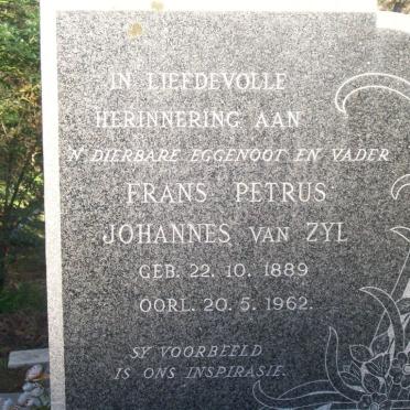 ZYL Frans Petrus Johannes, van 1889-1962