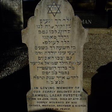 RUTSTEIN Samuel Lazar 1920-1928