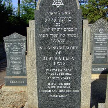 LEWIS Bertha Ella -1953