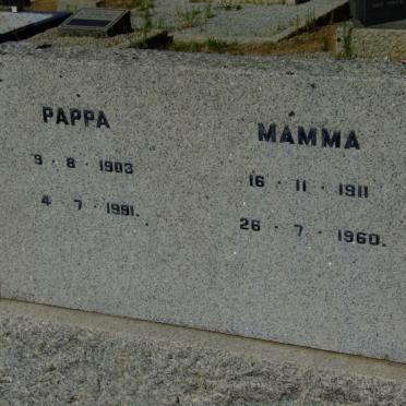 ? Pappa 1903-1991 &amp; Mamma 1911-1960