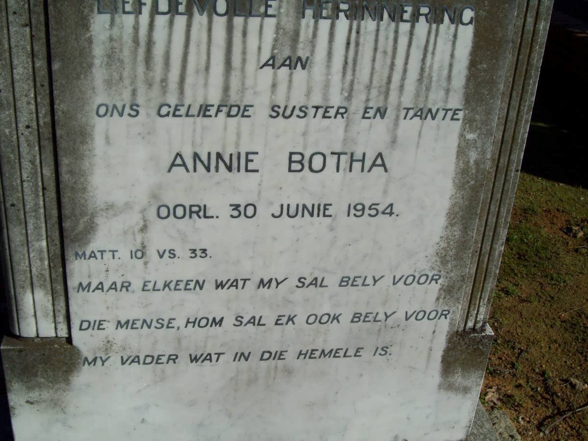 BOTHA Annie -1954