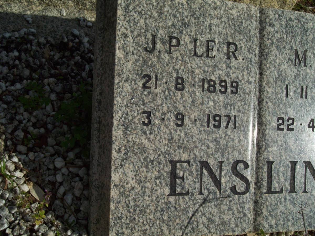 ENSLIN J.P.Le R. 1899-1971 &amp; M.