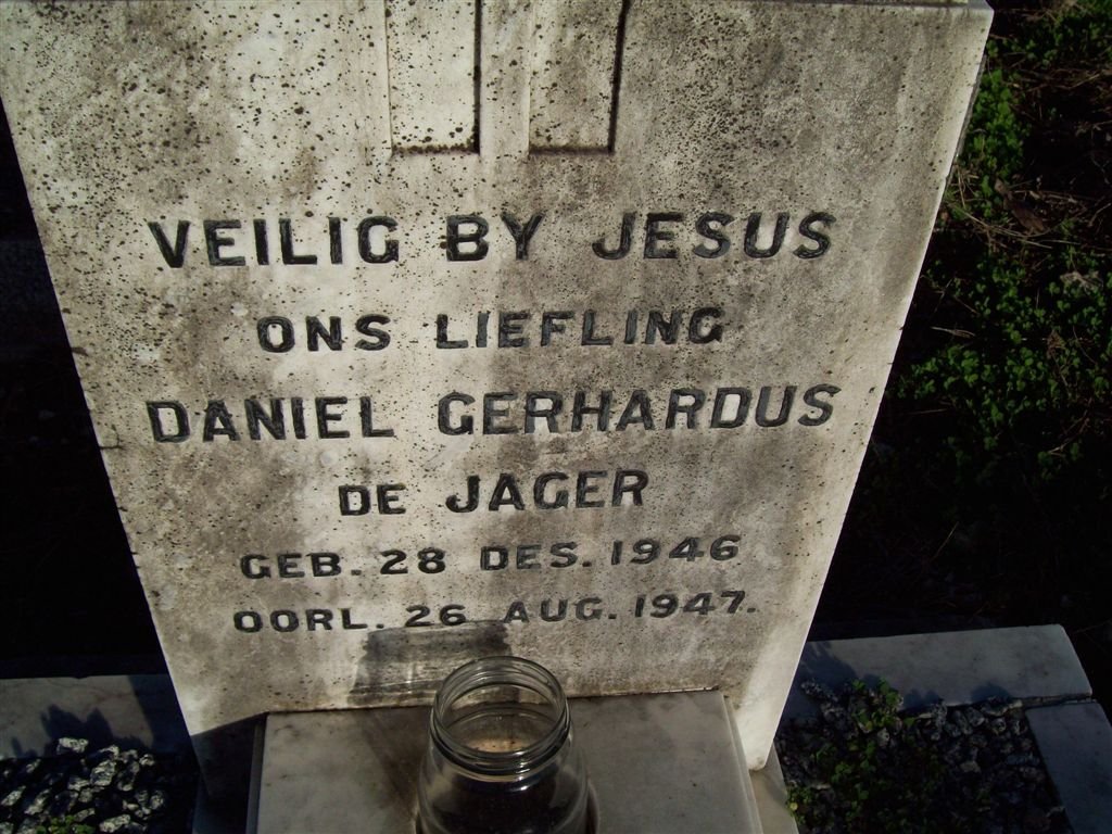 JAGER Daniel Gerhardus, de 1946-1947