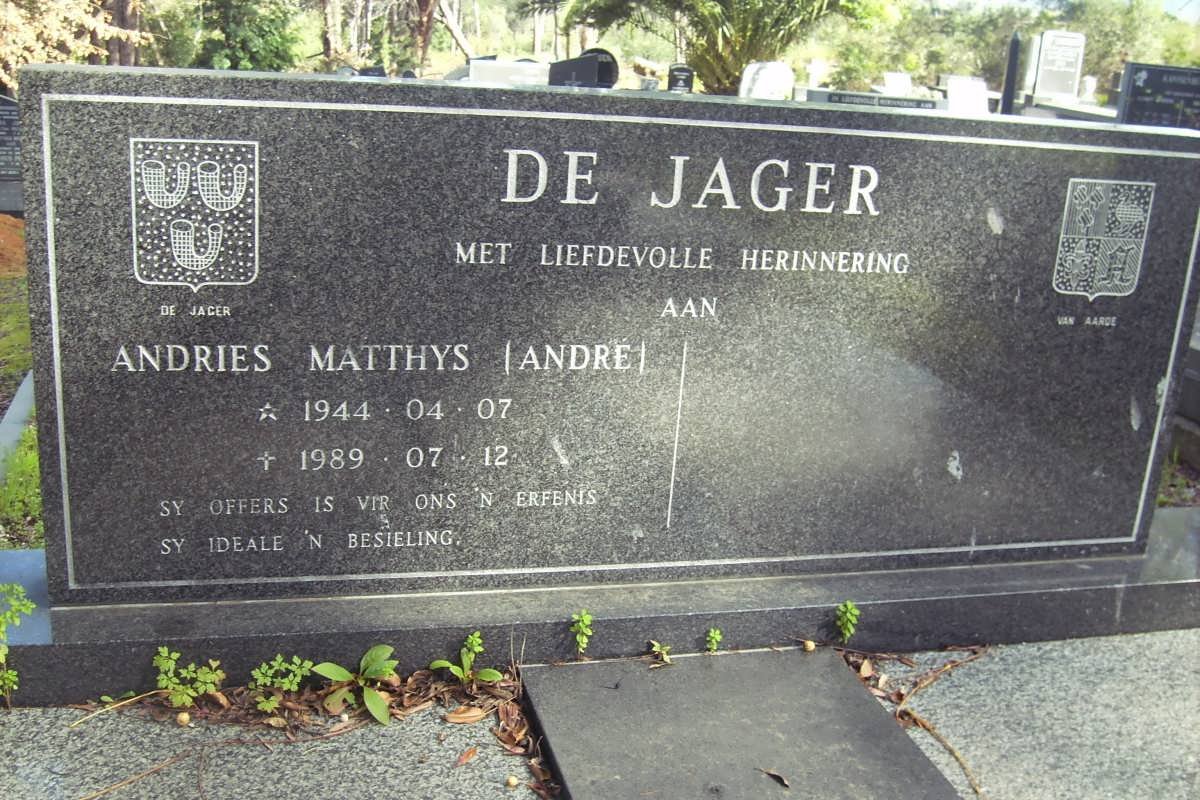 JAGER Andries Matthys, de 1944-1989