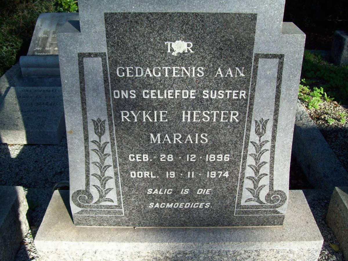 MARAIS Rykie Hester 1896-1974