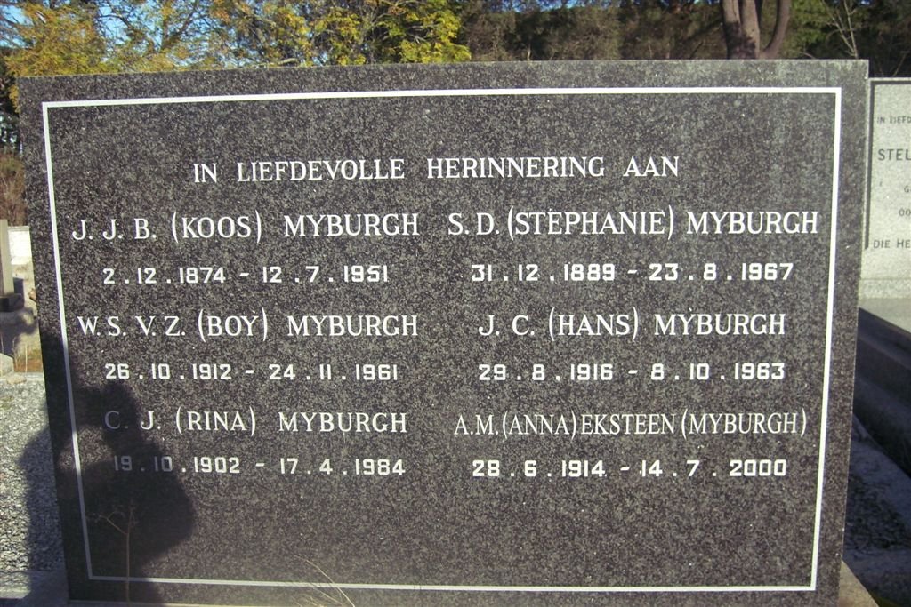 MYBURGH :: EKSTEEN