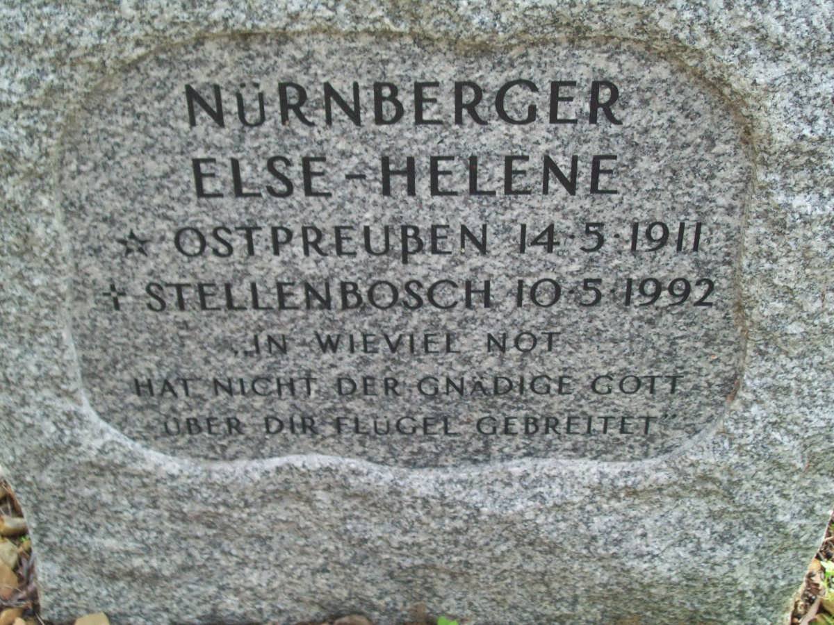 NüRNBERGER Else-Helene 1911-1992