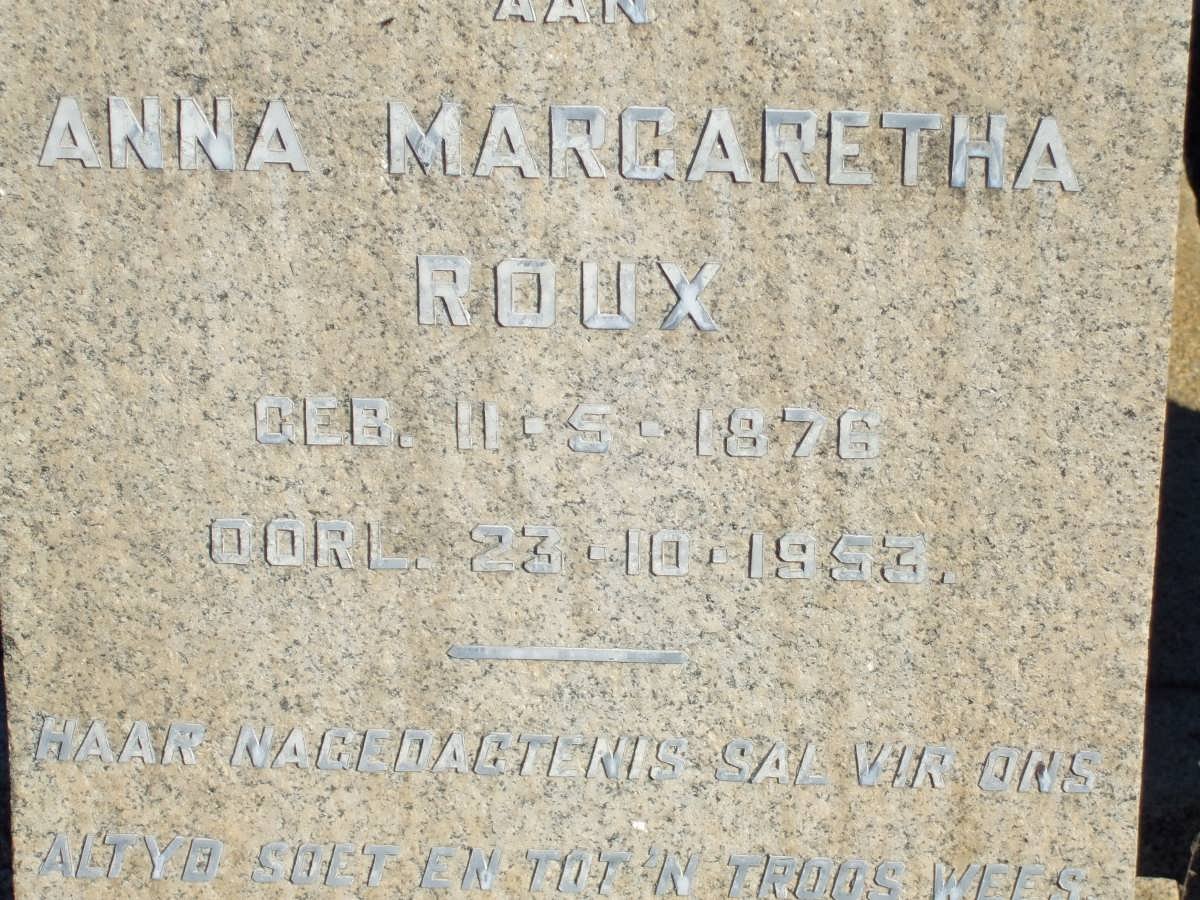 ROUX Anna Margaretha 1876-1953