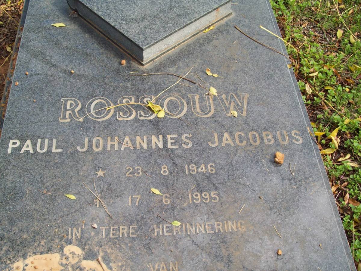 ROSSOUW Paul Johannes Jacobus 1946-1995