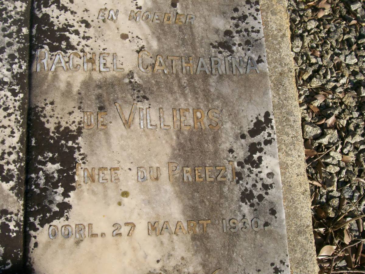 VILLIERS Charl, de -1942 &amp; Rachel Catharina DU PREEZ -1930