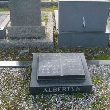 ALBERTYN Carel Aaron 1902-1971 &amp; Johanna M. 1903-1971