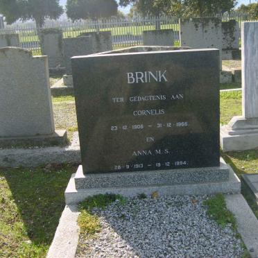 BRINK Cornelis 1906-1966 &amp; Anna M.S. 1913-1994
