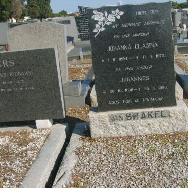 BRAKEL Johannes, van 1898-1985 &amp; Johanna Clasina 1894-1972