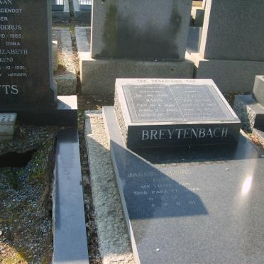 BREYTENBACH Hans 1886-1966 &amp; Liza MEYER 1891-1971 :: JORDAAN Jacobus Louis 1921-1991