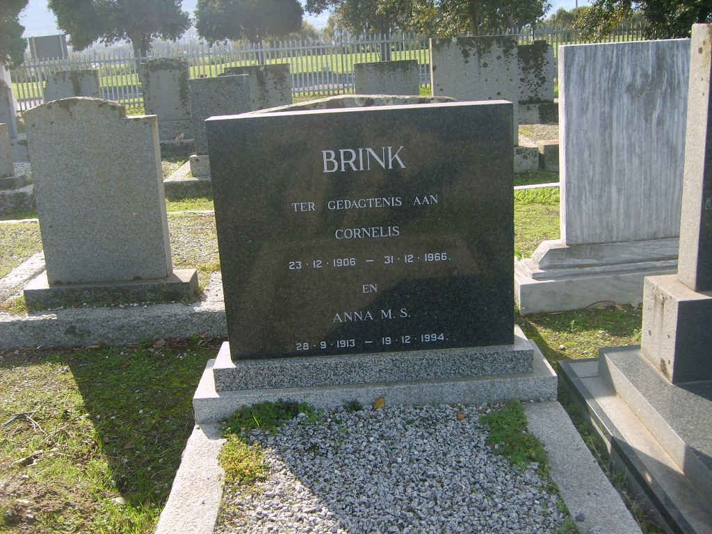 BRINK Cornelis 1906-1966 &amp; Anna M.S. 1913-1994