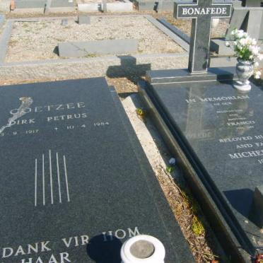 BONAFEDE Michelangelo 1930-2007 &amp; Frances ??-??