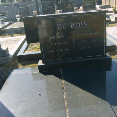 BOIS Mauritz Herman, du 1912-1978 &amp; Christina 1918-2004