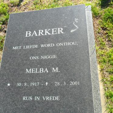 BARKER Melba M. 1917-2001