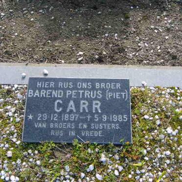 CARR Barend Petrus 1897-1985
