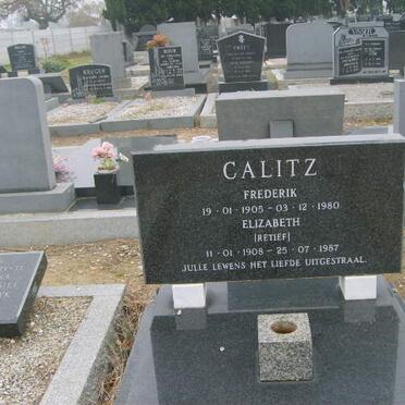 CALITZ Frederik 1905-1980 &amp; Elizabeth RETIEF 1908-1987