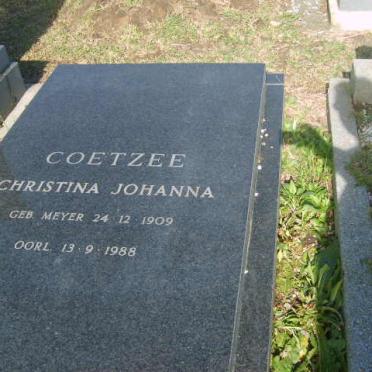 COETZEE Christina Johanna nee MEYER 1909-1988