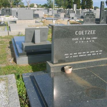 COETZEE Elise M.B. nee LUBBE 1915-1972