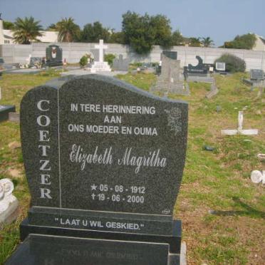 COETZER Elizabeth Magritha 1912-2000