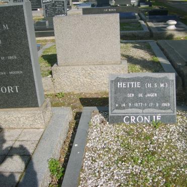 CRONJÈ H.S.M. nee DE JAGER 1877-1969