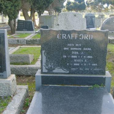 CRAFFORD Dirk J. 1886-1968 &amp; Maria S. 1888-1969