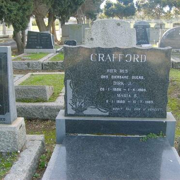 CRAFFORD Dirk J. 1886-1968 &amp; Maria S. 1888-1969