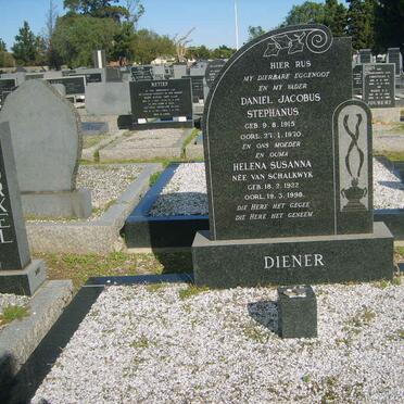 DIENER Daniel Jacobus Stephanus 1915-1970 &amp; Helena Susanna van SCHALKWYK 1922-1998