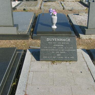 DUVENHAGE Jan 1917-1985 &amp; Johanna 1921-1978