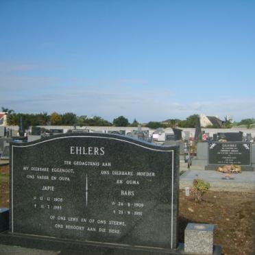 EHLERS Japie 1906-1985 &amp; Babs 1901-1991