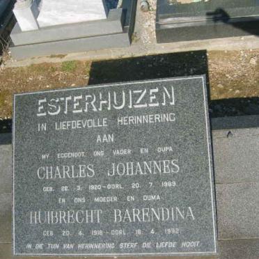 ESTERHUIZEN Charles Johannes 1920-1989 &amp; Huibrecht Barendina 1918-1992