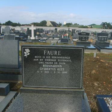 FAURE Bernhardus Gysbertus Keet 1919-1980