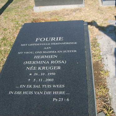 FOURIE Hermina Rosa nee KRUGER 1950-2003