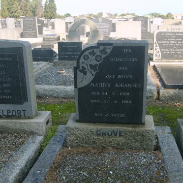 GROVE Mathys Johannes 1908-1964
