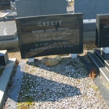 GREEFF Hendrik Gideon 1907-1977 &amp; Maatje Maria 1910-1982