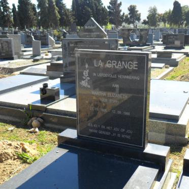 GRANGE Martha Elizabeth, le nee STIPP 1908-1998