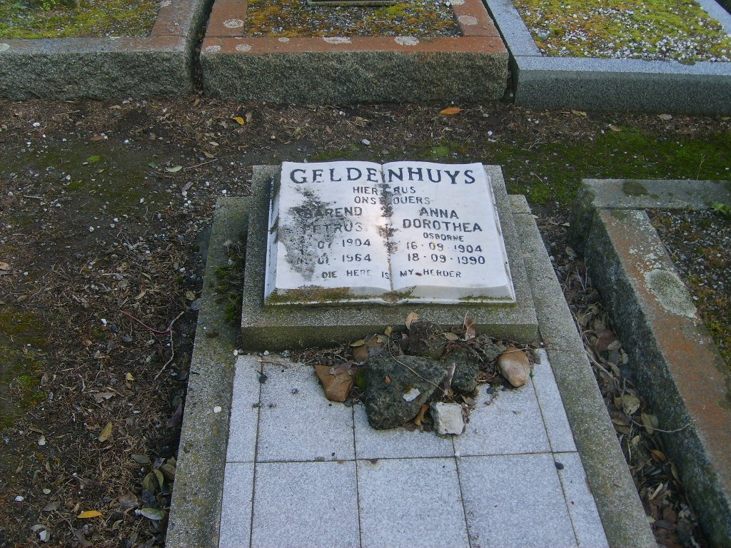 GELDENHUYS Barend Petrus 1904-1964 &amp; Anna Dorothea OSBORNE 1904-1990