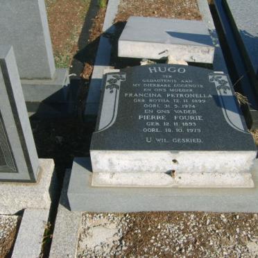 HUGO Pierre Fourie 1893-1975 &amp; Francina Petronella BOTHA 1899-1974