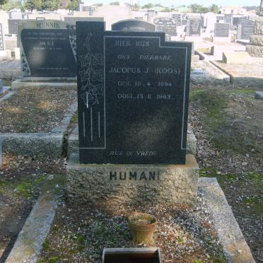 HUMAN Jacobus J 1894-1963