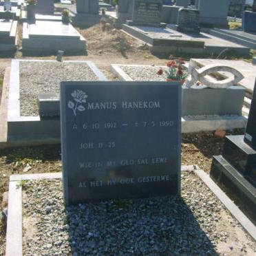 HANEKOM Manus 1912-1990
