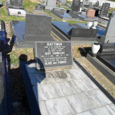 HATTINGH Gert Cornelius 1918-1992 &amp; Olive PONDER 1918-2000