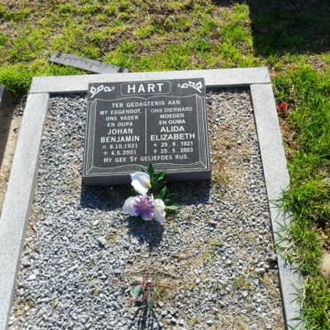 HART Johan Benjamin 1921-2001 &amp; Alida Elizabeth 1921-2003