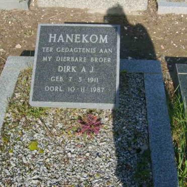 HANEKOM Dirk A.J. 1911-1987