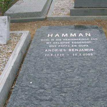 HAMMAN Andries Benjamin 1930-2005