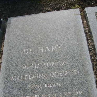 HART Marla Sophia Wilhelmina, de nee BRESLER -198?