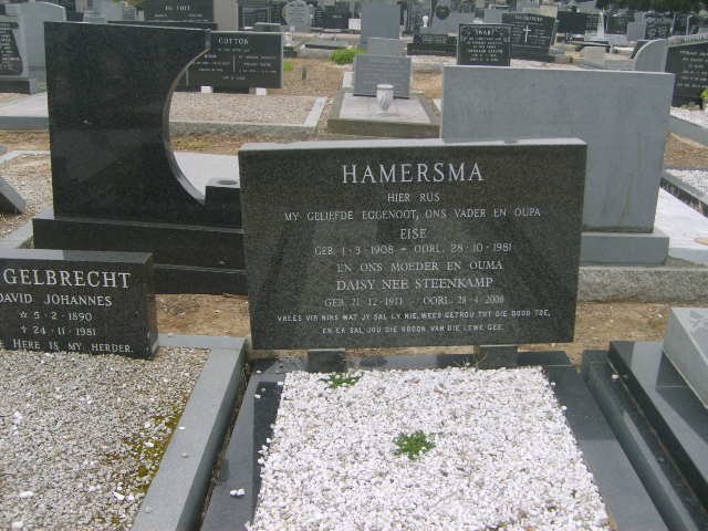 HAMERMSA Eise 1908-1981 &amp; Daisy STEENKAMP 1911-200?